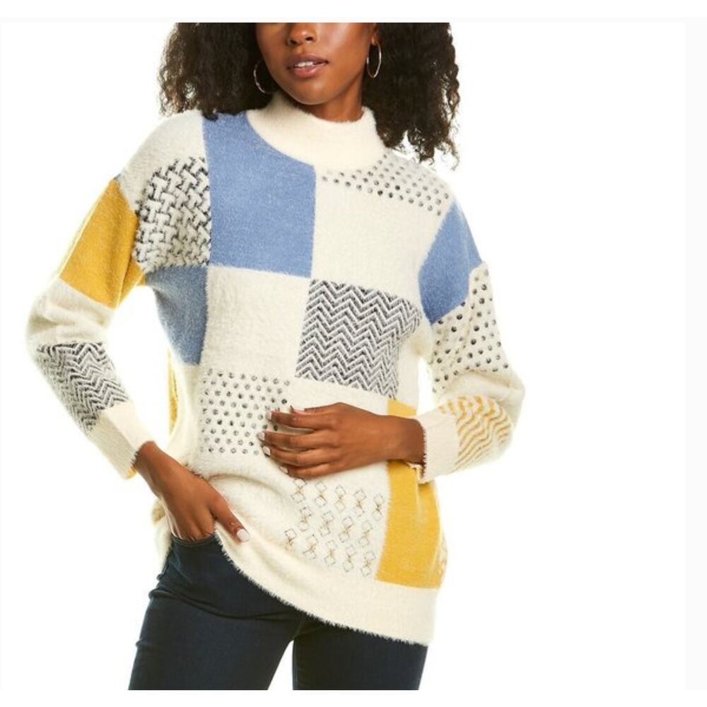 Kerrick Mock-Neck Soft Fuzzy Sweater J50220
